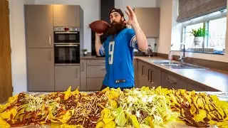 THE GIANT NACHO PARTY TABLE CHALLENGE | SUPER BOWL SPECIAL | BeardMeatsFood