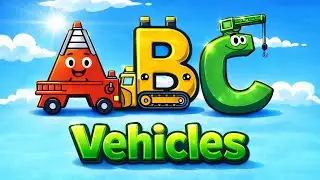 ABC Letters Song | Letters Made of Vehicles 🚗🔤