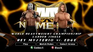 LADDER Rey Mysterio vs Edge - Smackdown vs Raw 2008 (Xbox 360) JKuzap
