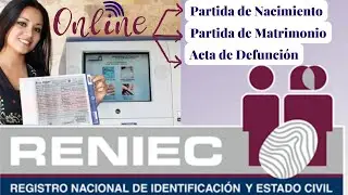 Cómo obtener partida de nacimiento, acta de matrimonio o defunción en línea | Reniec