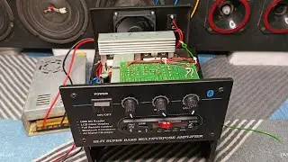 how to make 100+100 watt tractor amplifier 12 volt operate 5200+1943 12400watt model