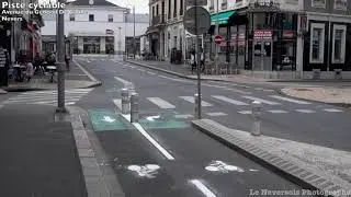 Nevers renouvelle sa piste cyclable sur l&rsquo;avenue de la Gare pour plus de s&eacute;curit&eacute;