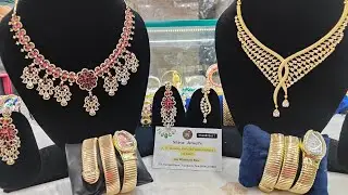 Luxury Stunning Artificial Diamond Jewelry Sets (9560055617) #shivajewel #gold #sj 