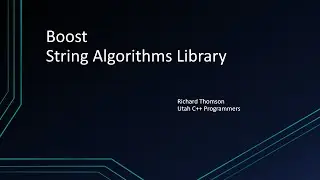 Библиотека алгоритмов Boost String