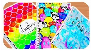 DECORA tus LIBRETAS, Cuadernos o carpeta DIY - estilo tumblr | Pasteles y Pinceles