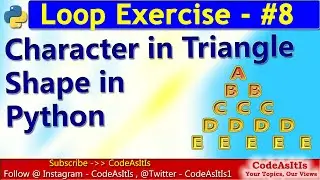 Alphabet Pattern - Printing Alphabet in Pyramid Shape | Learn Python Programming | Python Programs
