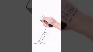 One line drawing of schoolgirl with bag walking to school