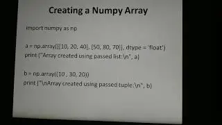 Introduction to Numpy Arrays