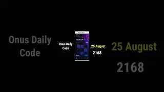 Onus tap tap tap daily code 25 August Ao&ucirc;t /Today aujourd'hui code onus / Daily nous tap TAP reward