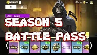 SEASON 5 LEAKS | Battle Pass | Ghost Azrael | New Ghost Skin | COD Mobile | CODM