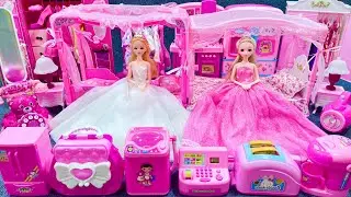16 Minutes Satisfying with Unboxing Barbie Princess Cozy Bedroom & Dress Up Toys Review｜ASMR