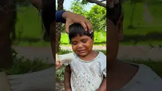 Haircut Makeover For Crying Cute Baby