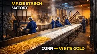 🌽 From Corn to White Gold! Inside the $Billion Maize Starch & Flour Factory (FULL PROCESS)