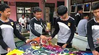 Proses pembuatan Batik  kontemporer IXD kelompok 8