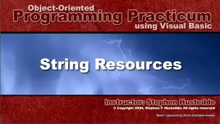 OOP Programming (VB) - 05L String Resources
