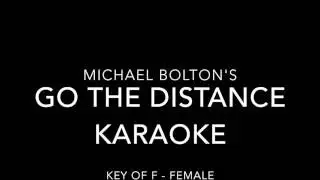 Go the Distance Karaoke in Key of F - Female Version
