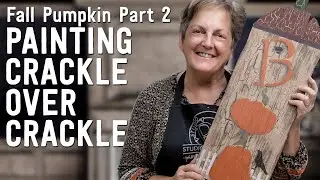Crackle Paint Over a Crackled Background | Stencil Techniques | Drop Shadow | Easy Banding