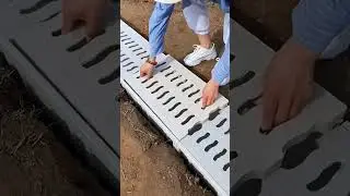 U-shaped resin gutter, modular installation, fthe first choice for park drainage#gutters