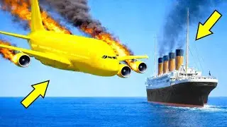 Airplane Crash Into Titanic Ship After Engine Failure | GTA 5December 26, 2025