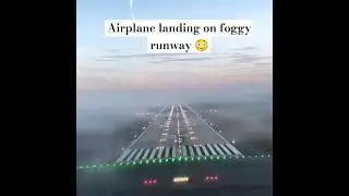 Plane landing in foggy weather 😳 Look at the #amazing runway. #viral #trending #tiktok #plane #fyp