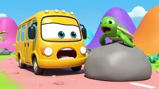 Jungle Animals Ride the Bus 🐯 | Wheels Go Round Song