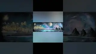 Making a Spray Paint art background for my shelf