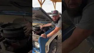 Hotwiring under the hood of 70s square body truck! #johnnybgood #begood #squarebody #gmc