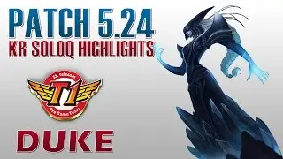 SKT T1 Duke vs Faker - Lissandra vs Yasuo - KR SoloQ Highlights