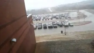 Wind Driven Nickel Size Hail in Decatur, Texas