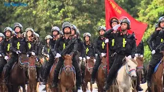 Vietnam Mounted Police Department introduce their new horses