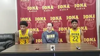 Siena Coach Maciariello, Players Camper, Pickett Post 87-64 Win at Iona