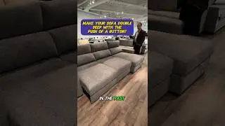 Make your sofa double deep with the push of a button!  This power slide seat sofa has 3 chaises.