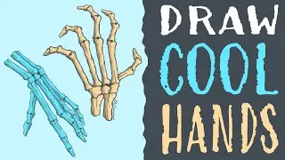Let&rsquo;s Draw Cool Skeleton Hands-Perspective Views-Adobe Fresco-I-Pad Pro