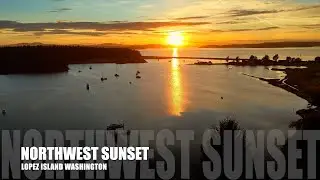 Sunset Over Lopez Island &ndash; San Juan Islands Drone View | DJI Mini 4 Aerial Journey