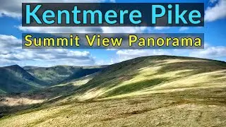 Kentmere Pike : Labelled Summit View Panorama - Lake District Wainwright Fells