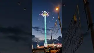 Star flyer at Christmas by the sea Blackpool 2023