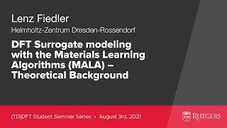Lenz Fiedler (Helmholtz-Zentrum Dresden-Rossendorf) &bull; (TD)DFT Student Seminar Series