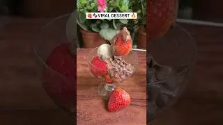 👉Healthy eating doesn&rsquo;t mean no chocolate 🍓🍫Sirf 5 Minutes Mein Viral Chocolate Strawberry Dessert 😍