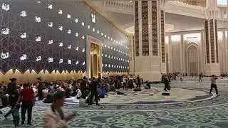 trip to 10th Tarawih Prayer in the holy month of Oraza Ramadan in the main mosque of Astana 19.03.24