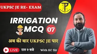 UKPSC JE Re Exam- Irrigation MCQ 07| UKPSC JE Re Exam 2023| Tech Pathshala