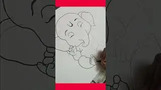 #cute #ganesh ji #drawing #outline#ganpatibappamorya#ekhazzaroomein #youtubevideo