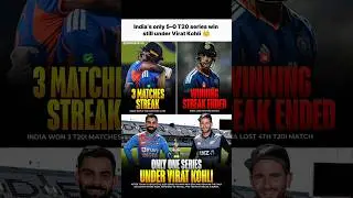 Winning Streak Ends 💔 | Virat Kohli Still Owns India&rsquo;s Only 5&ndash;0 T20 Series 👑🇮🇳 India #kohli #nehra