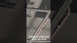 ceiling 2&times;2 LED light and cable tray work #highlights #electricalindia #viral #electrical