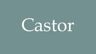How to Pronounce ''Castor'' Correctly in French