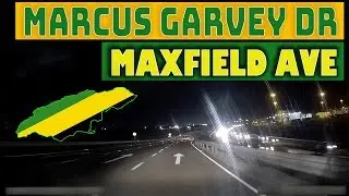 Marcus Garvey Drive To Maxfield Avenue At Night