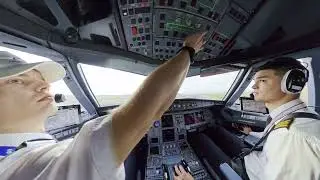 A321 Cockpit Landing in Bishkek | Real Airbus Pilot View (4K)