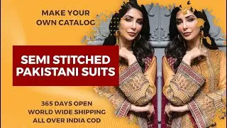 semi stitched pakistani suits   world wide shipping  all over India cod