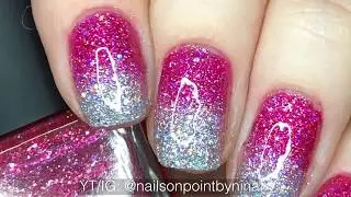 Red To Silver Gradient Using Holo Taco By Simply Nailogical | nailsonpointbynina