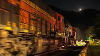 Celestial Shadows: Night Trains and Moonrise in Skykomish