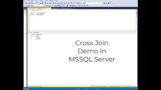 Cross Join Demo MSSQL Server